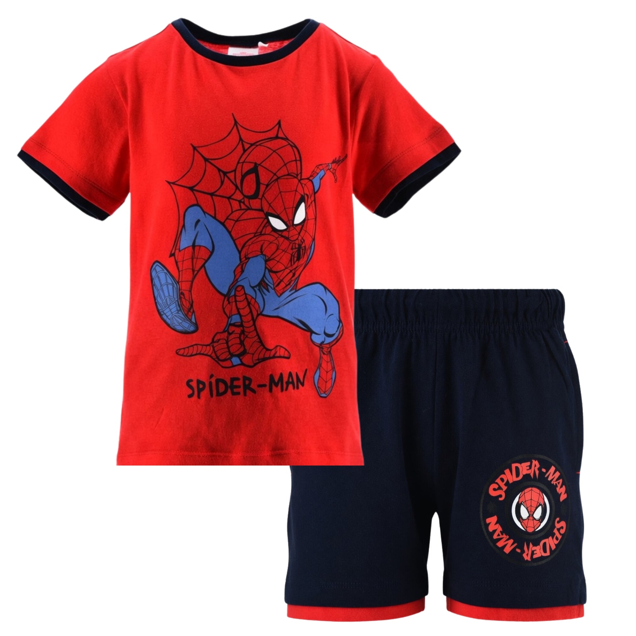 Disney Spider-Man Jungen Set, T-Shirt und Shorts,