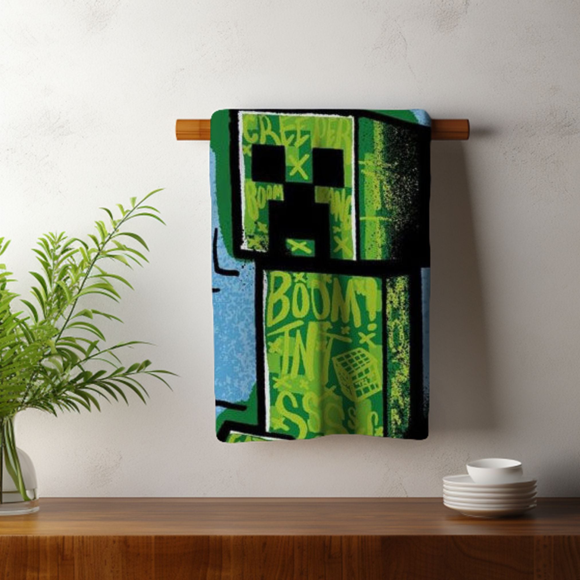 Minecraft Badetuch Creeper Tower