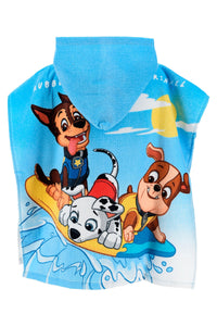 PAW PATROL Kinder Badeponcho mit Kapuze Jungen Blau
