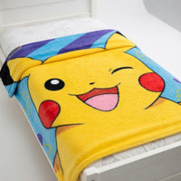 Pokémon Pikachu große Kuscheldecke,150x200 cm, sehr weich und flauschig