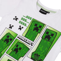 Minecraft Kinder Pyjama kurzer Schlafanzug Creeper