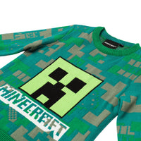 Minecraft Jungen Pullover aus Strick im Creeper Design