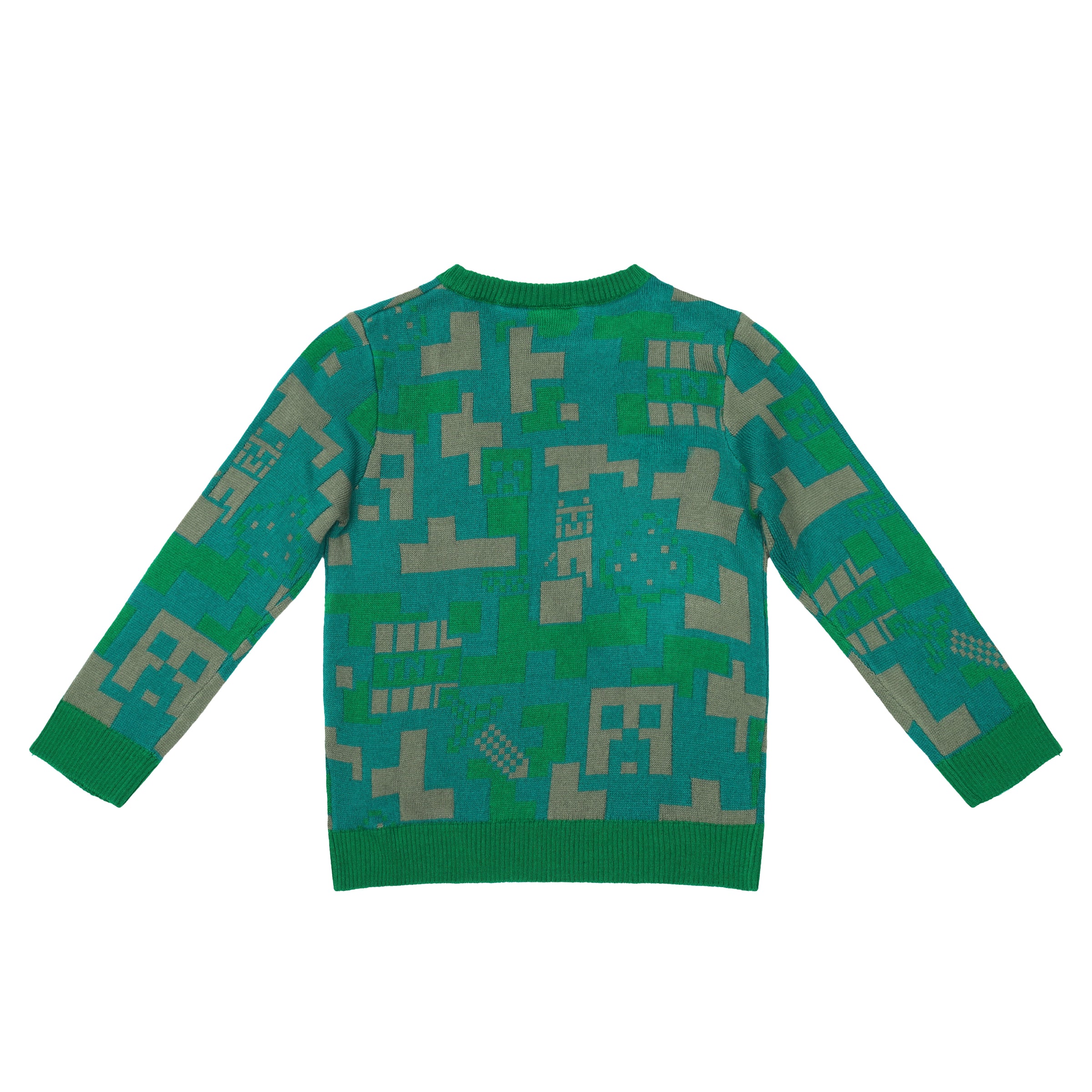 Minecraft Jungen Pullover aus Strick im Creeper Design