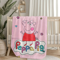 Peppa Pig Kinder-Decke, weich, 110x140 cm, Fleece-Decke