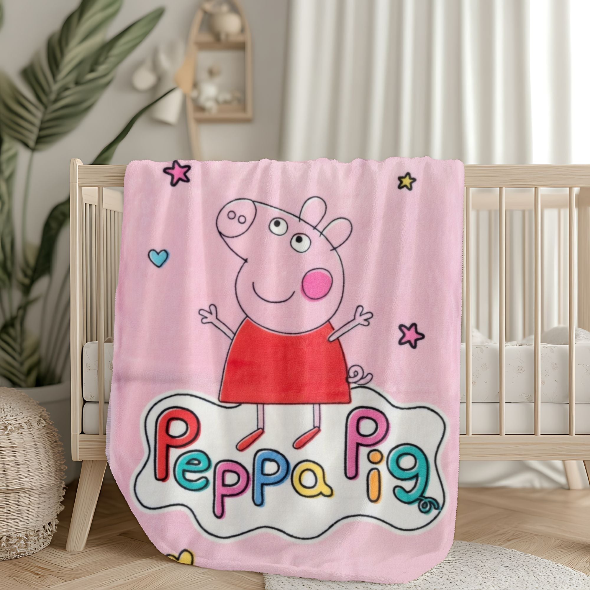 Peppa Pig Kinder-Decke, weich, 110x140 cm, Fleece-Decke