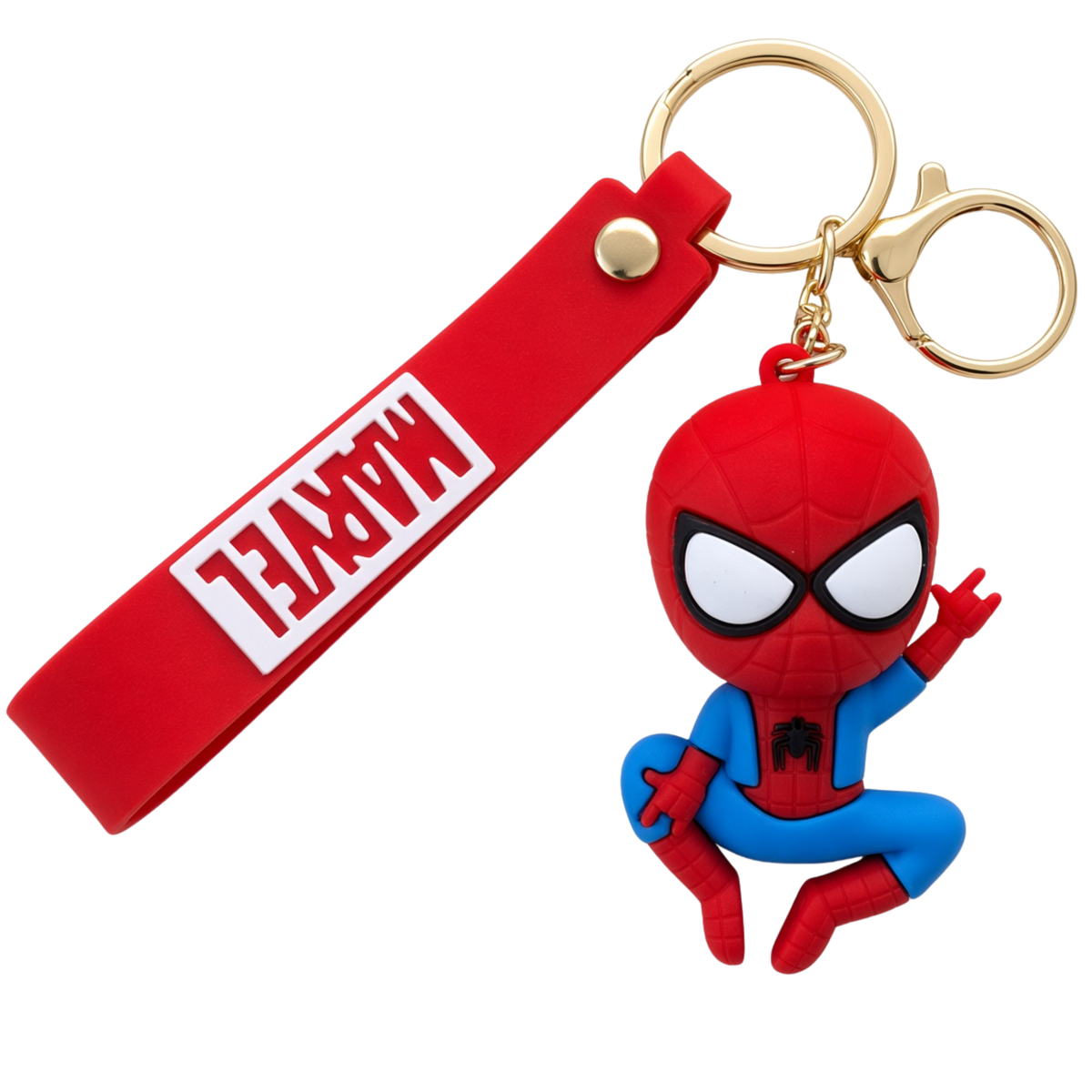 Spider-Man Schlüsselanhänger Fans, 3D Figur mit Armband, Spiderman
