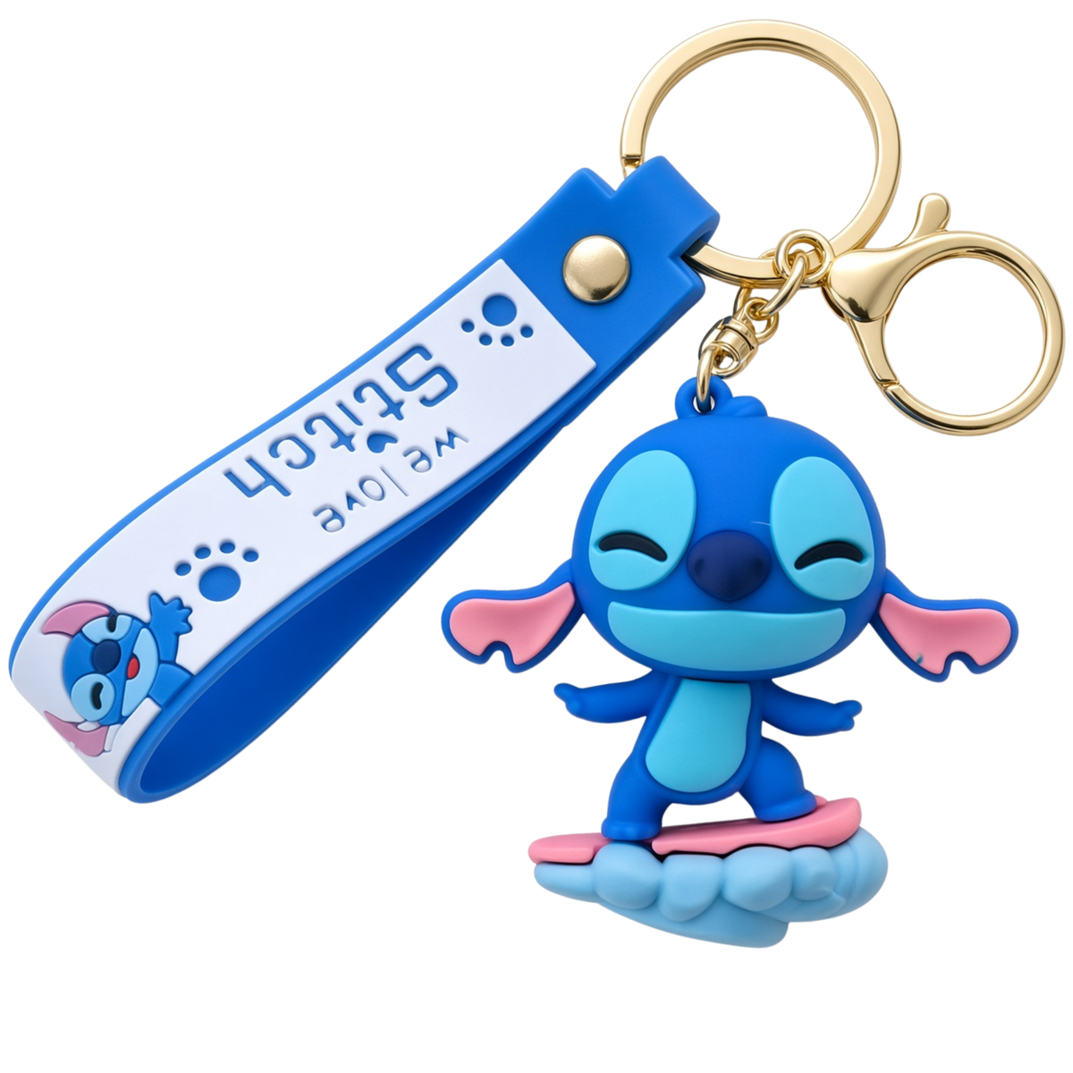 Stitch Schlüsselanhänger Fans, 3D Figur mit Armband