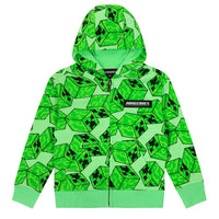 Minecraft Jacke Sweatjacke mit Kapuze Creeper