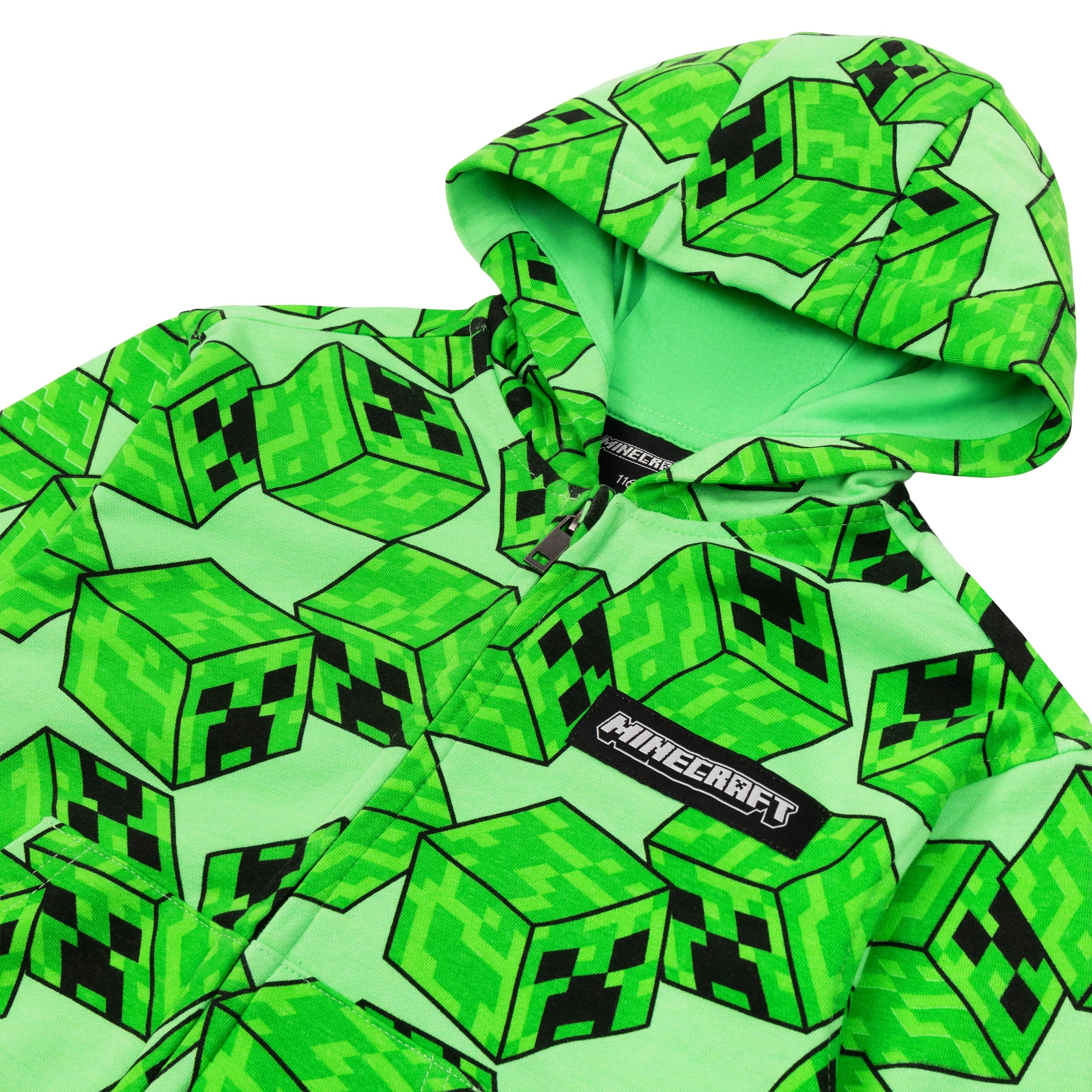 Minecraft Jacke Sweatjacke mit Kapuze Creeper