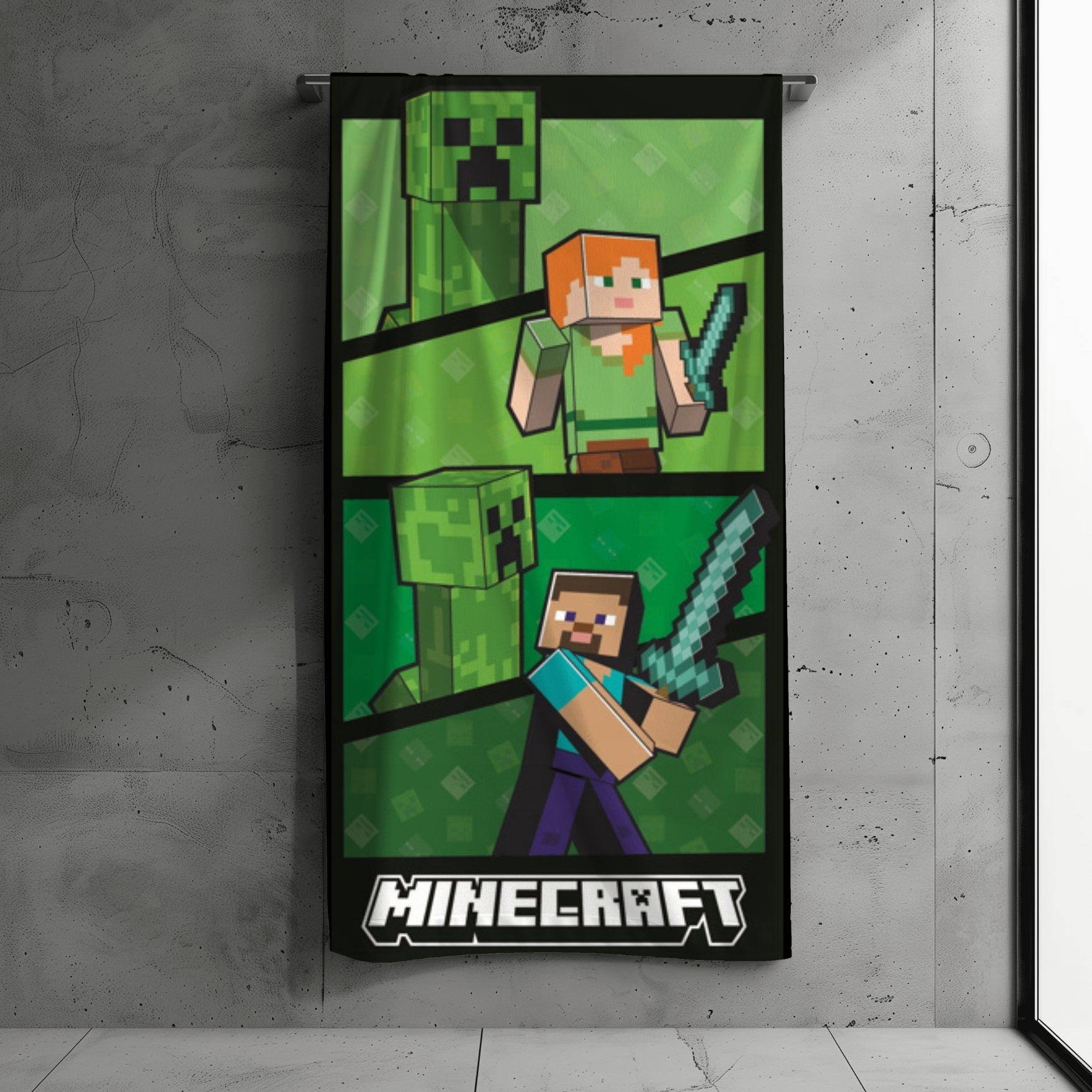 Minecraft Badetuch Creeper Tower 75 x 150 cm