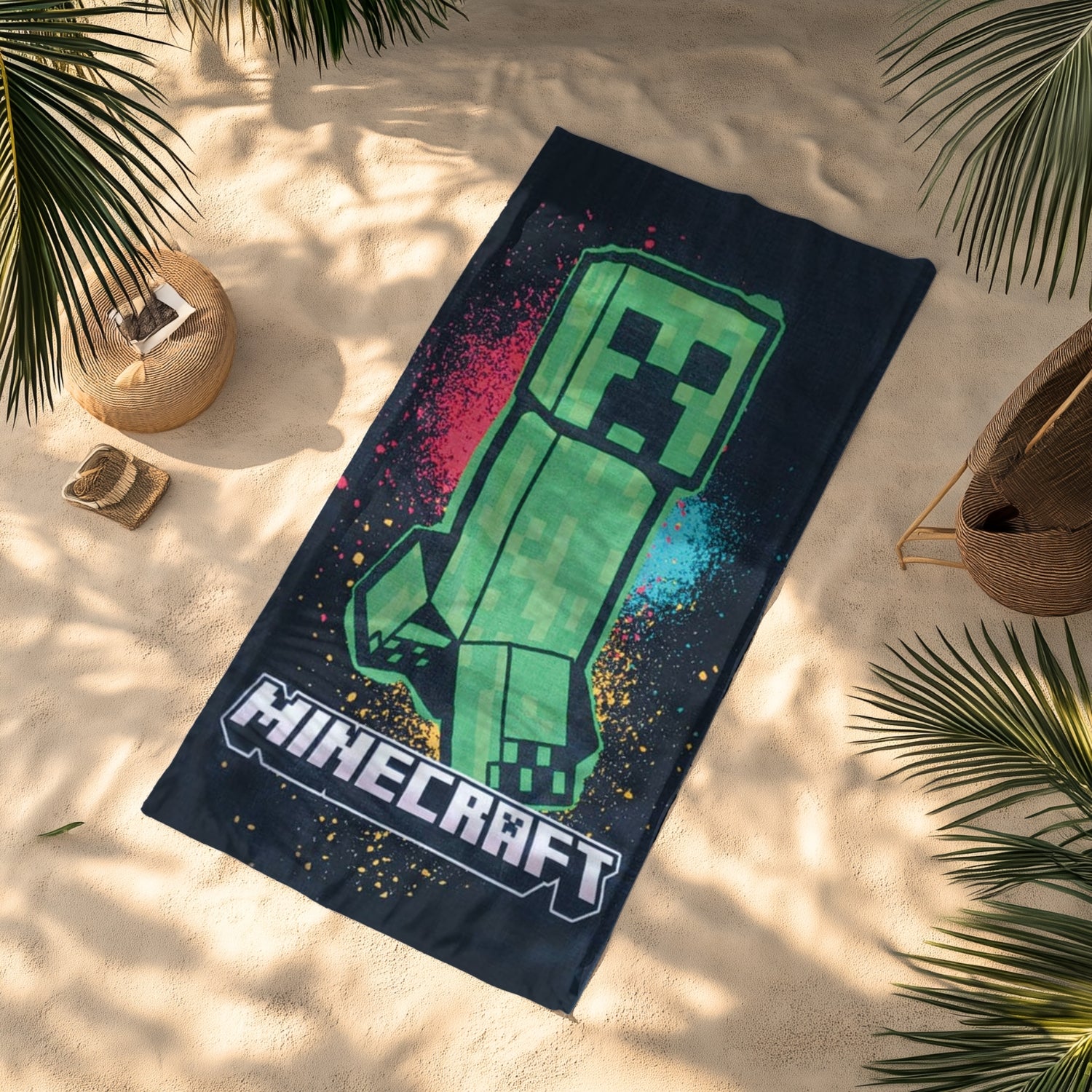 Minecraft Badetuch Creeper Tower 75 x 150 cm