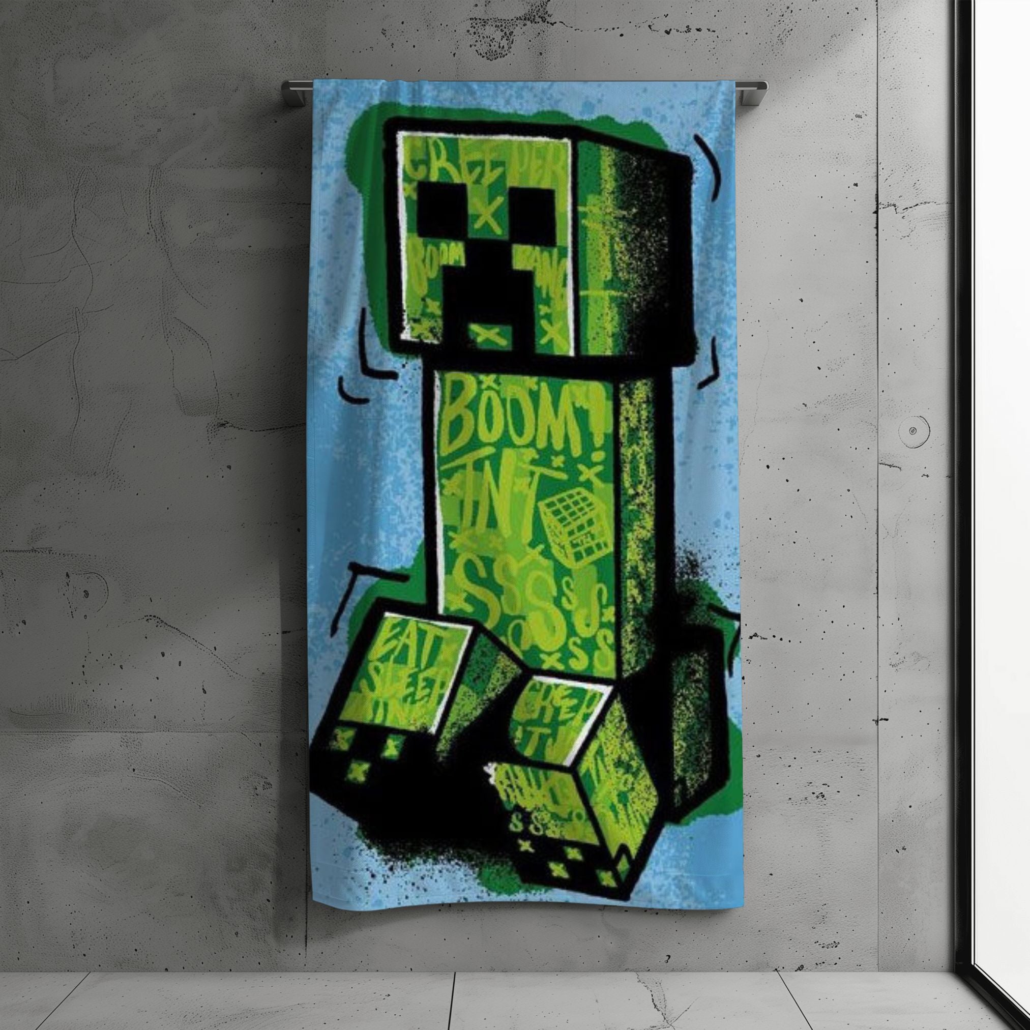 Minecraft Badetuch Creeper Tower