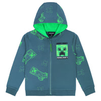 Minecraft Jacke Jungen Sweatjacke mit Kapuze