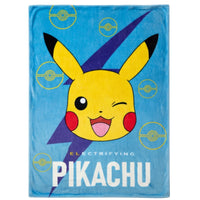 Pokémon Pikachu große Kuscheldecke,150x200 cm, sehr weich und flauschig