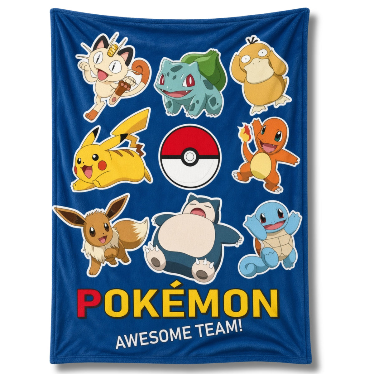 Pokémon Pikachu große Kuscheldecke,130x160 cm, sehr weich und flauschig