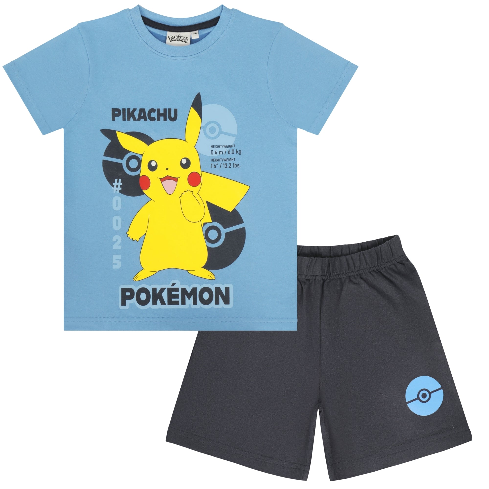 Pokemon Pyjama kurzer Schlafanzug Pikachu