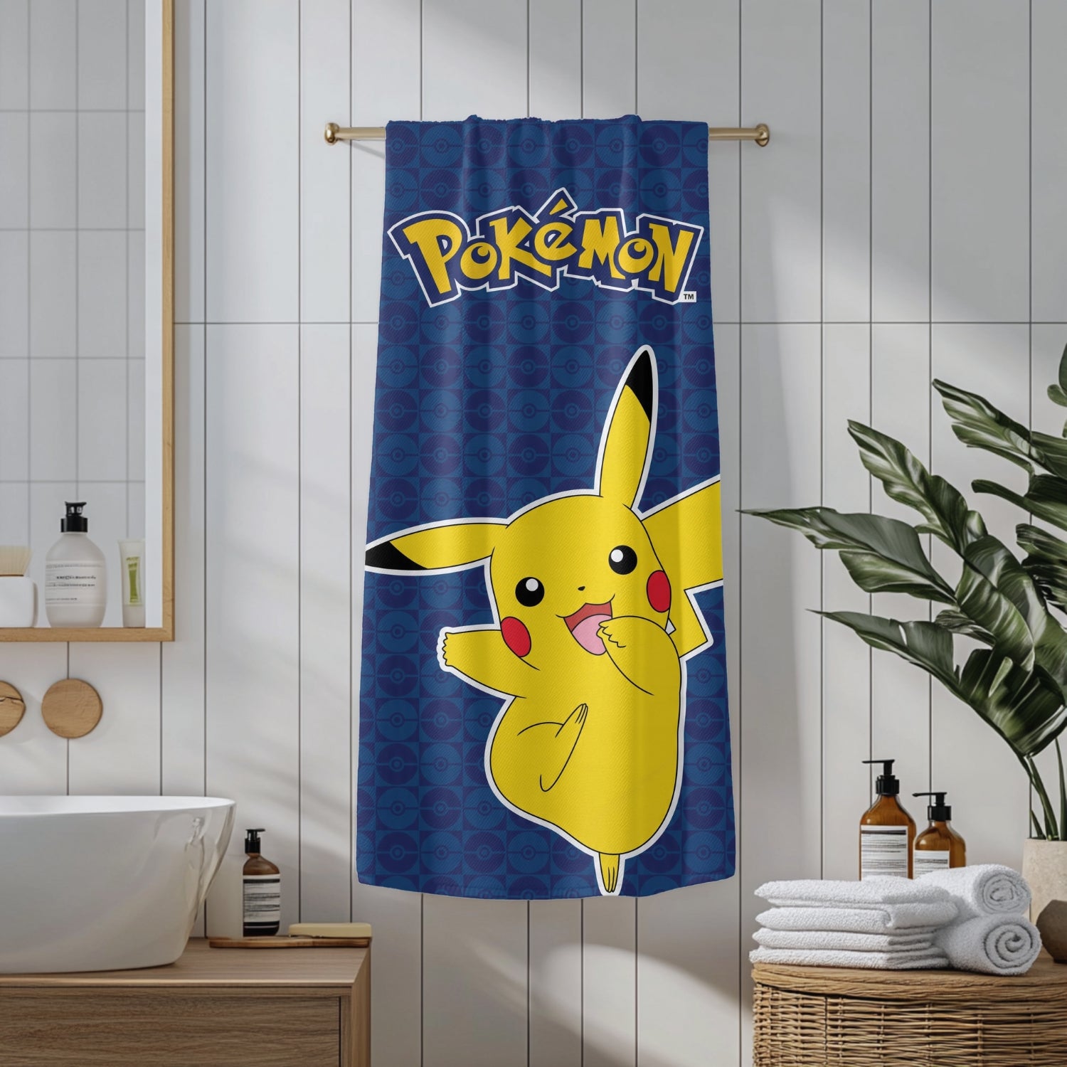 Pokémon Strandtuch, 100% Baumwolle, 140 x 70 cm