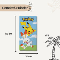 Pokémon Strandtuch, 100% Baumwolle, 140 x 70 cm