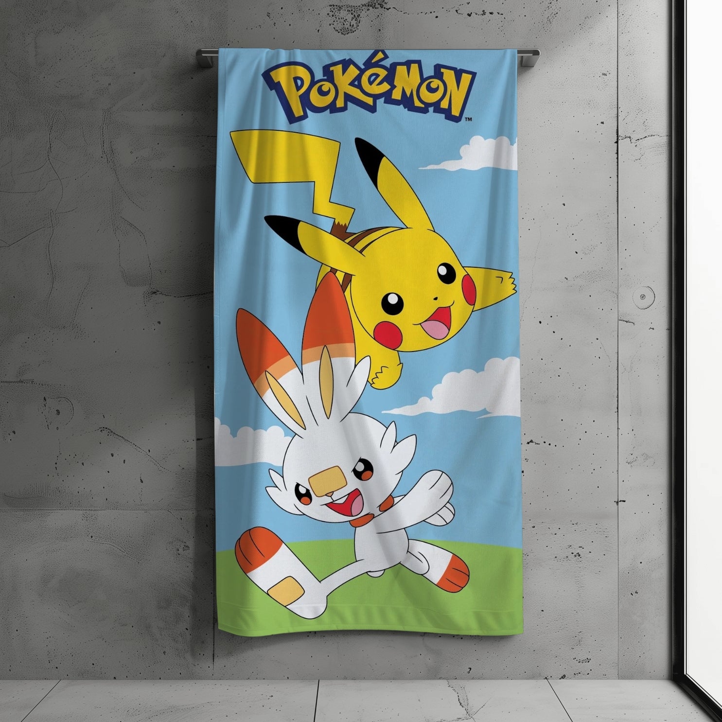 Pokémon Strandtuch, 100% Baumwolle, 140 x 70 cm