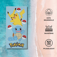 Pokémon Strandtuch, 100% Baumwolle, 140 x 70 cm