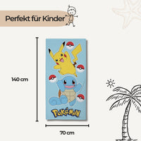 Pokémon Strandtuch, 100% Baumwolle, 140 x 70 cm