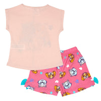 PAW PATROL Mädchen Pyjama kurzer Schlafanzug Rosa