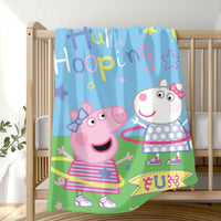 Peppa Pig Kinder-Decke, weich, 100x150 cm, Fleece-Decke