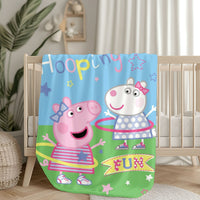 Peppa Pig Kinder-Decke, weich, 100x150 cm, Fleece-Decke