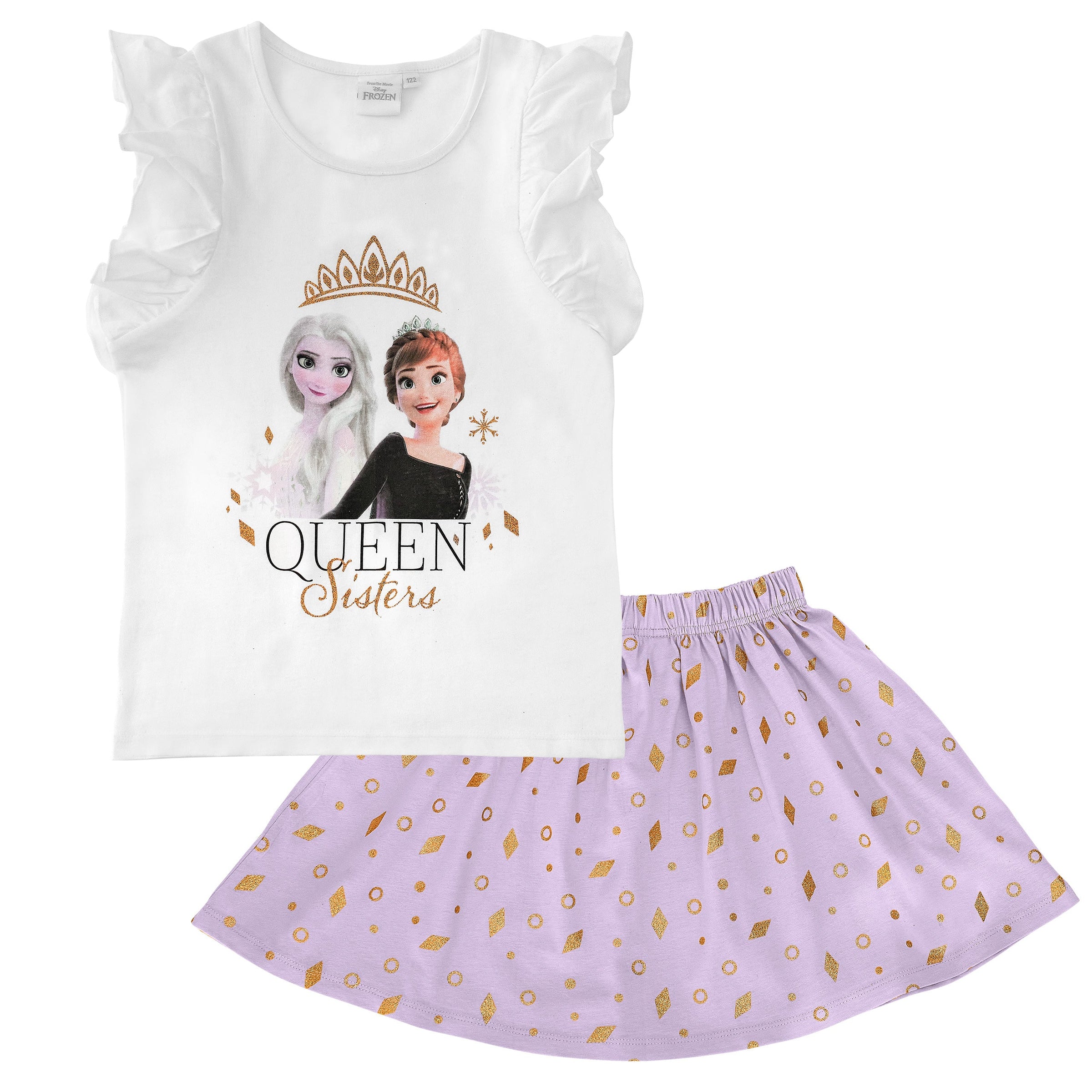 Disney Eiskönigin 2 T-Shirt und Rock als Set mit Anna und ELSA