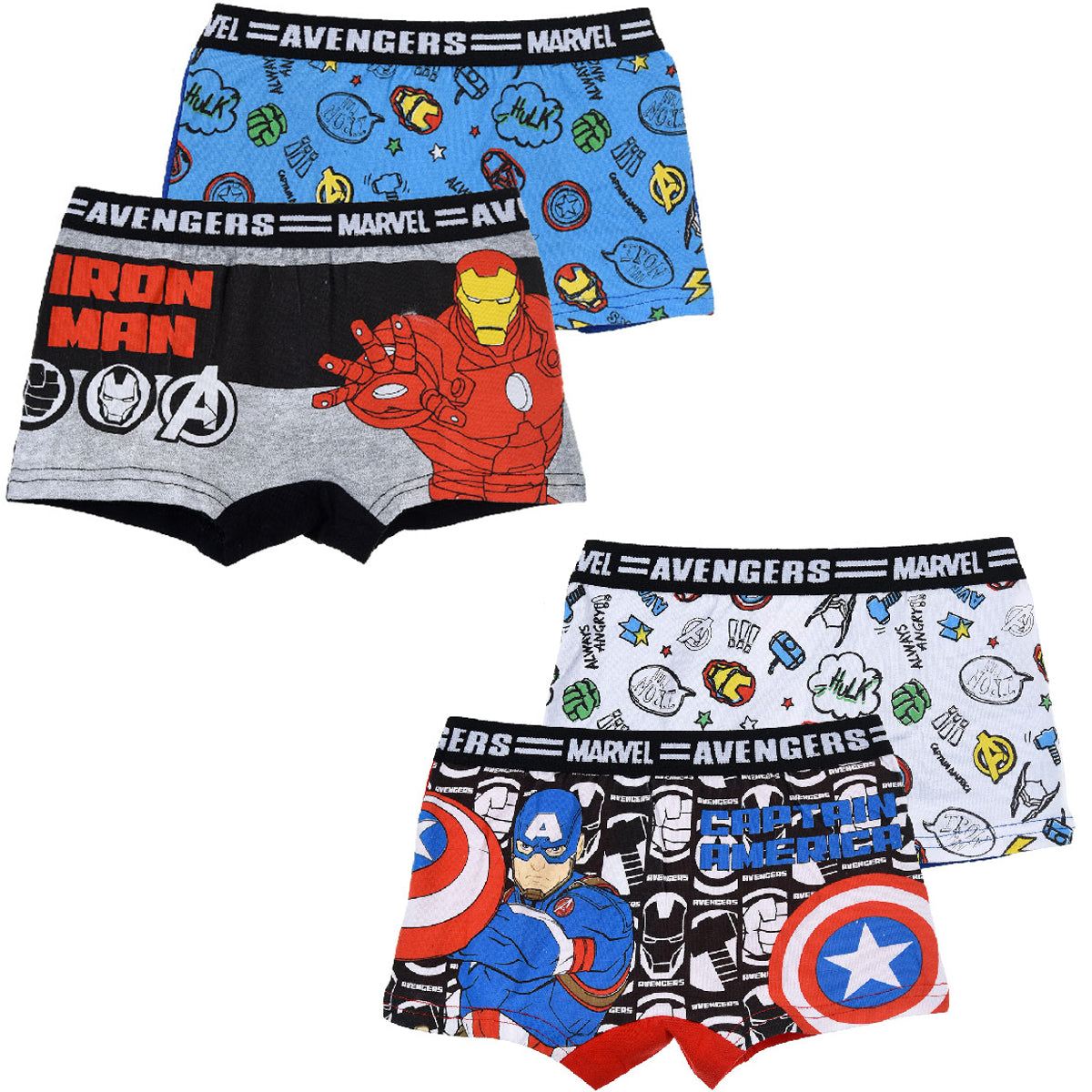 Marvel Avengers Jungen Boxershorts 4er Pack