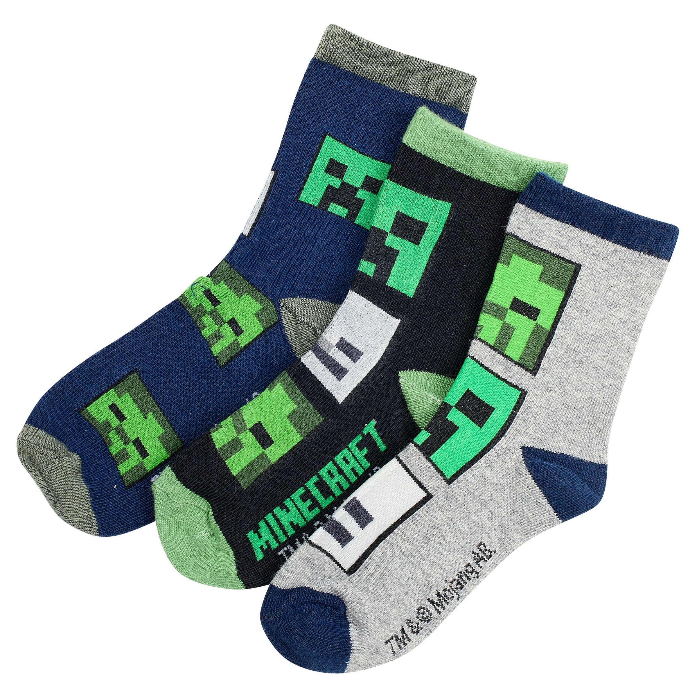 Minecraft Creeper Socken (3er Pack)