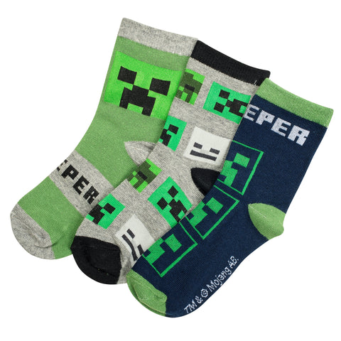 Minecraft Creeper Socken (3er Pack)