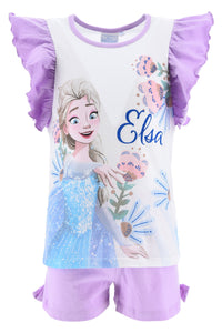 Eiskönigin Anna und Elsa Pyjama kurzer Schlafanzug