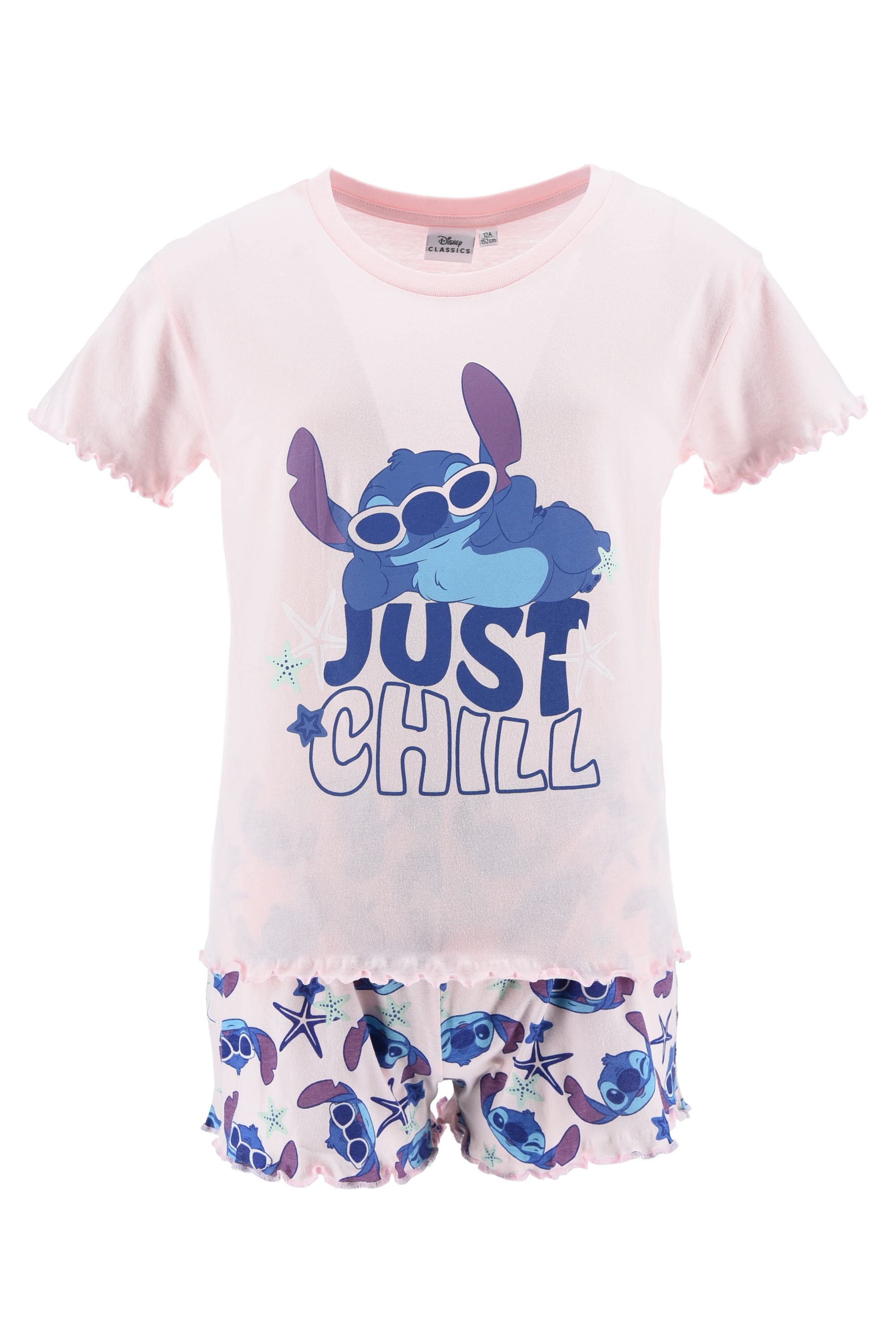 Disney Stitch Mädchen Pyjama Kurzarm Schlafanzug