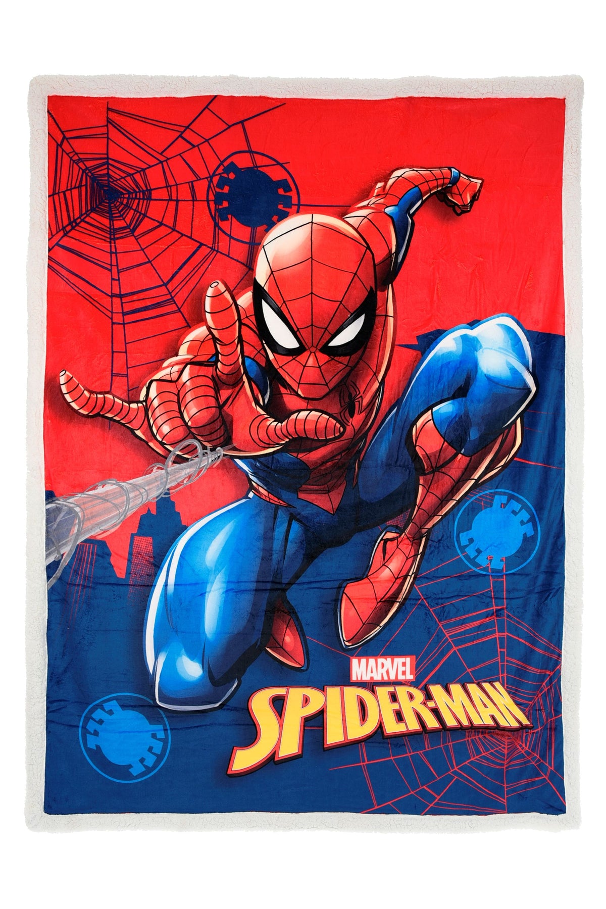 Spider-Man Kuscheldecke Fleece Sherpa 140x190 cm Spiderman