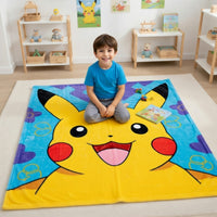 Pokémon Pikachu große Kuscheldecke,150x200 cm, sehr weich und flauschig