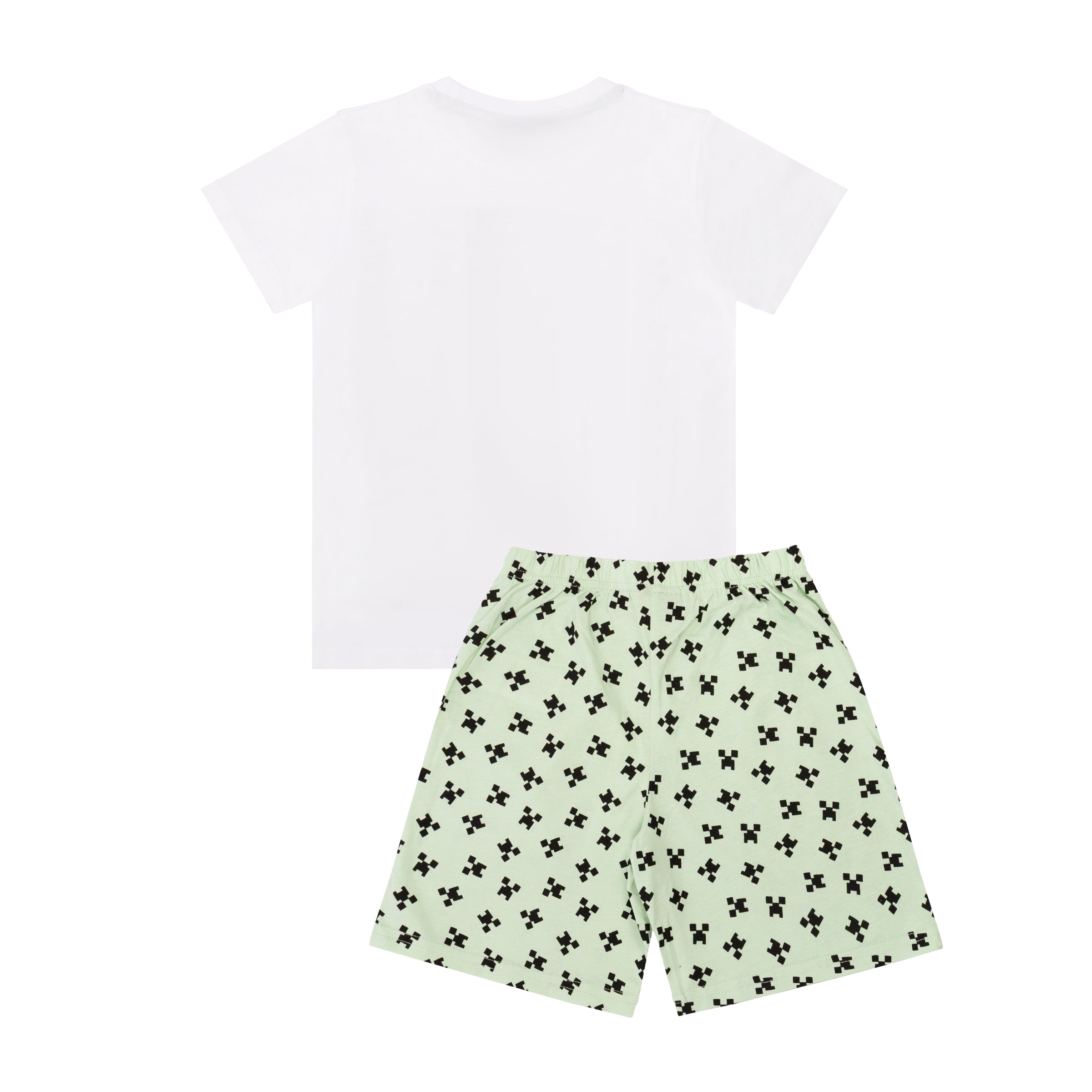 Minecraft Kinder Pyjama kurzer Schlafanzug Creeper