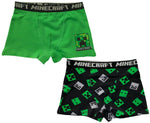 Minecraft Jungen Creeper Boxershorts Unterhose 2er Pack